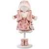 Vêtements pour poupées Llorens 40 cm - Robe à fleurs avec gilet à capuche, sac et chaussettes