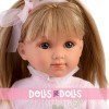 Poupée Llorens 35 cm - Elena en pull rose et jupe fuchsia