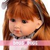 Poupée Llorens 35 cm - Nicole avec un pull rose et une jupe noire