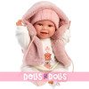 Poupée Llorens 38 cm - Chloe sourit avec un ensemble à imprimé animalier