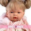 Poupée Llorens 38 cm - Joelle pleureuse avec robe ballon et écharpe multicolore