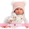 Poupée Llorens 38 cm - Lara crybaby avec une tenue d'hiver