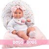 Poupée Llorens 40 cm - Tina nouveau-né avec un sac de couchage rose