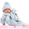 Poupée Llorens 43 cm - Tino nouveau-né avec toquilla bambi bleu clair