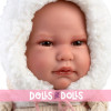 Poupée Llorens 45 cm - Nouveau-né Luis crybaby avec une tenue d'hiver