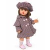Poupée Mariquita Pérez 50 cm - Manteau d'hiver à carreaux - Brune
