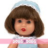 Poupée Mini Mariquita Pérez 21 cm - Robe bleu ciel à fleurs - Brune