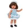 Poupée Mini Mariquita Pérez 21 cm - Robe bleu ciel à fleurs - Brune