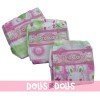 Accessoires pour poupées-bébés 40-45 cm - Lot de 3 couches