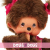Poupée Monchhichi 20 cm - Maman avec son bébé en rose