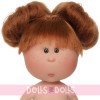 Poupée Nines d'Onil 23 cm - Little Mia aux cheveux roux attachés en chignons et aux yeux verts - Sans vêtements