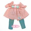 Vêtements pour poupées Nines d'Onil 30 cm - Mia - Robe rose à pompons et bas