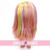 Poupée Nines d'Onil 23 cm - Little Mia aux cheveux raides multicolores - Sans vêtements