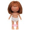 Poupée Nines d'Onil 23 cm - Little Mia aux cheveux roux raides avec franges - Sans vêtements