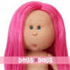 Poupée Nines d'Onil 23 cm - Little Mia aux cheveux lisses roses - Sans vêtements