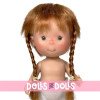Poupée Nines d'Onil 23 cm - Little Pippa aux cheveux roux, avec deux tresses - Sans vêtements