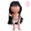 Poupée Nines d'Onil 30 cm - Mia ARTICULÉE - Mia asiatique avec des cheveux raides noirs - Sans vêtements