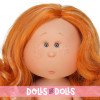 Poupée Nines d'Onil 30 cm - Mia aux cheveux orange avec mèches - Sans vêtements