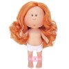 Poupée Nines d'Onil 30 cm - Mia aux cheveux orange avec mèches - Sans vêtements