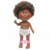 Poupée Nines d'Onil 23 cm - Little Mio afro-américaine avec cheveux bruns bouclés - Sans vêtements