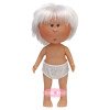 Poupée Nines d'Onil 23 cm - Little Mio aux cheveux blancs et aux yeux gris - Sans vêtements