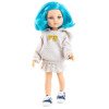 Poupée Paola Reina 32 cm - Las Amigas Funky - Nieves avec un sweat-shirt « Paola Reina ».
