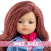 Poupée Paola Reina 32 cm - Las Amigas Funky - Roxana avec une robe à rayures roses et une veste en jean