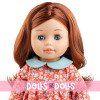 Poupée Paola Reina 45 cm - Soy tú - Becca avec une robe rouge à fleurs blanches