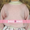 Poupée Paola Reina 60 cm - Las Reinas - Alma avec un pull rose et une jupe fleurie
