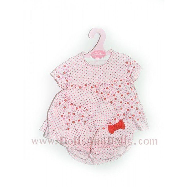 Robe flores con gorro 40-42 cm