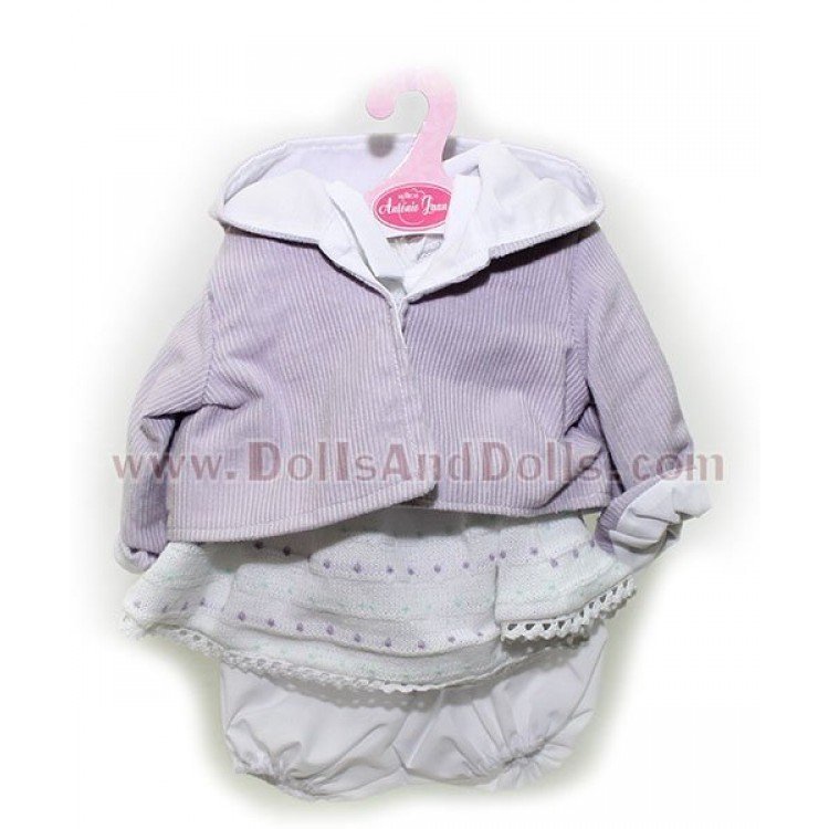 Robe morado motas con chaqueta 40-42 cm