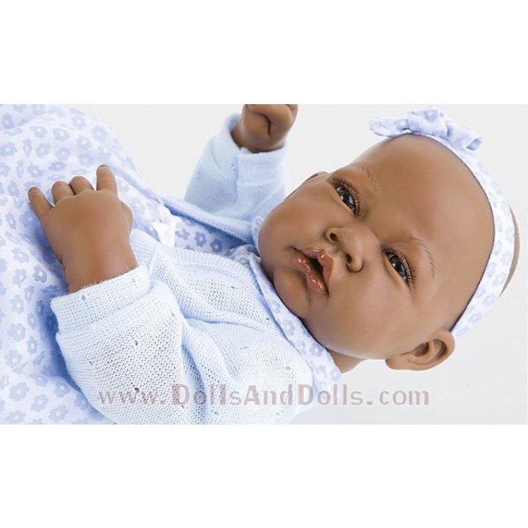 Fille mulâtre nouveau-née - Bleu