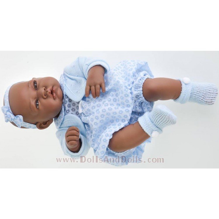 Fille mulâtre nouveau-née - Bleu