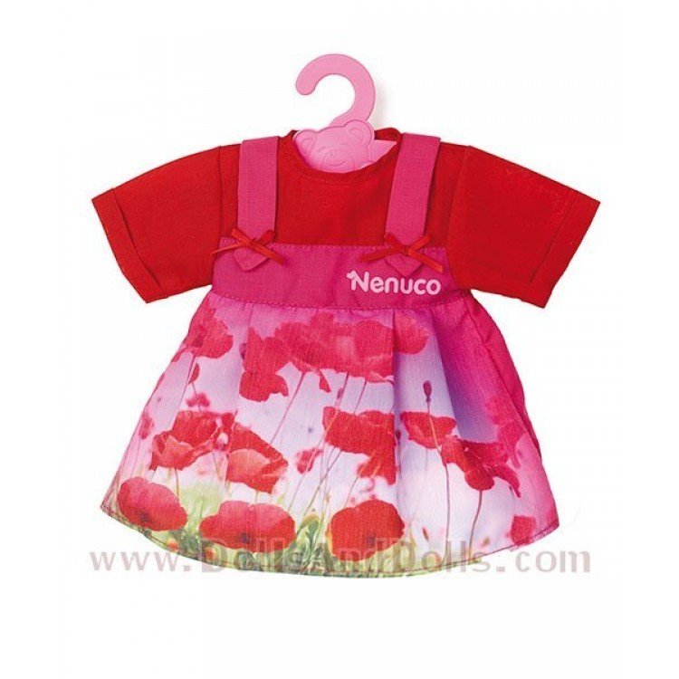 Vestido con perchita Nenuco - Flores - Rojo