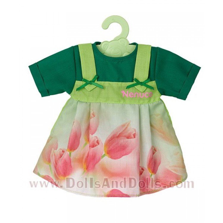 Vestido con perchita Nenuco - Flores - Verde