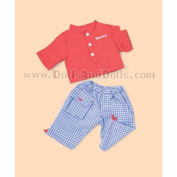 Ropita Casual Nenuco - Pantalón cuadros con camisa roja