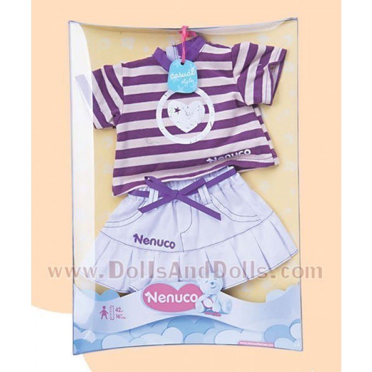 Ropita Casual Nenuco - Conjunto falda con suéter morado