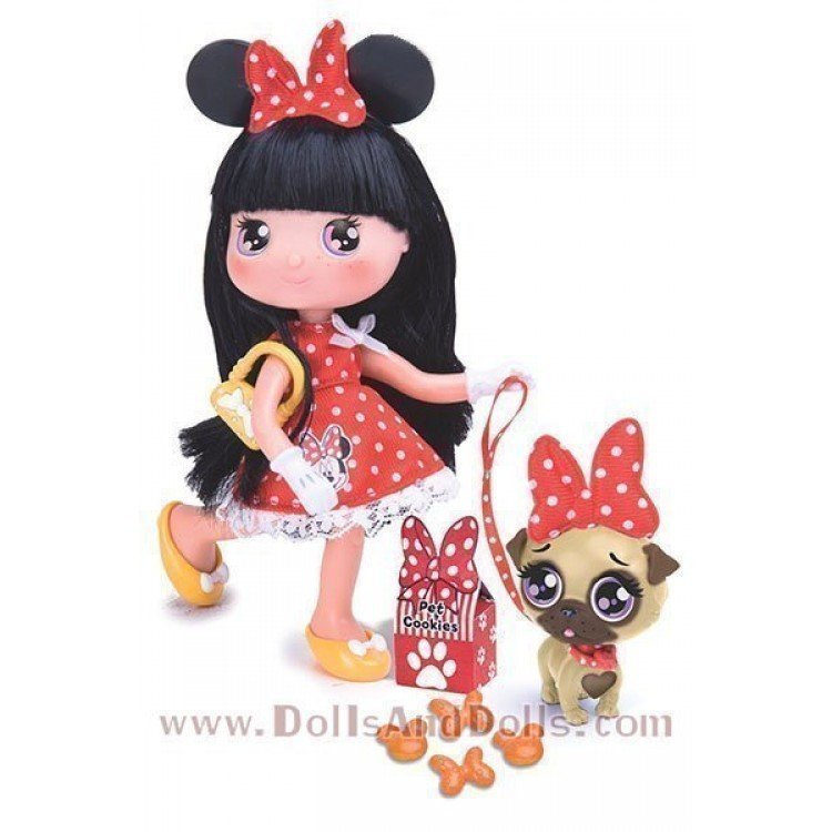 ILM Muñeca morena con mascota