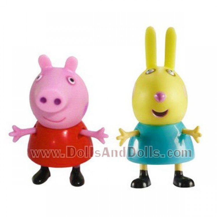 Figurines Peppa Pig et Rebecca Rabbit