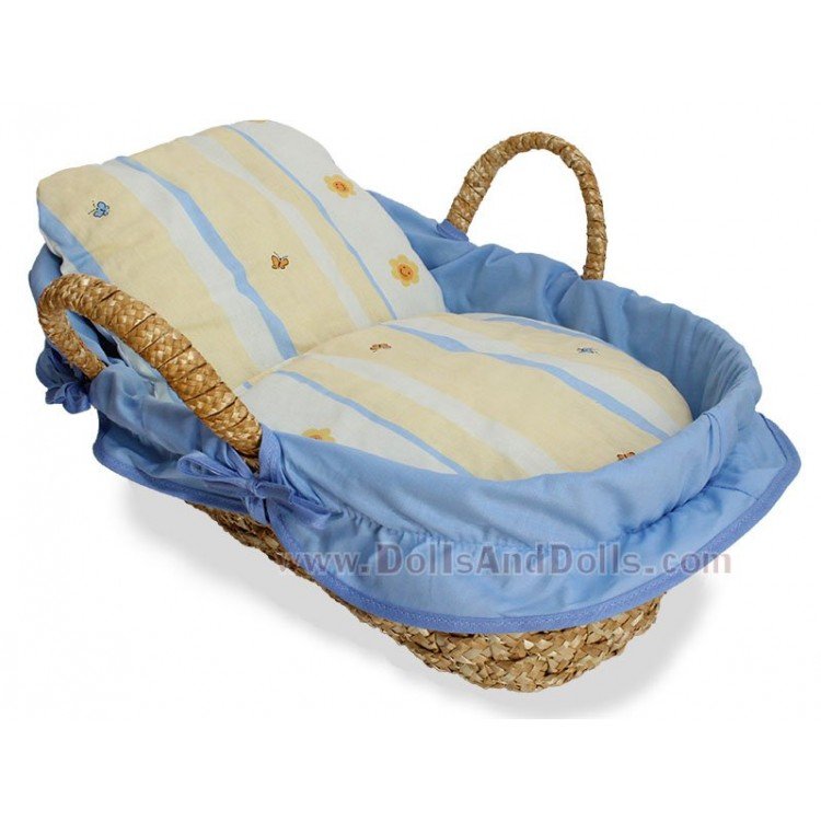 Cesta para transportar muñeca Chic Azul Rayas