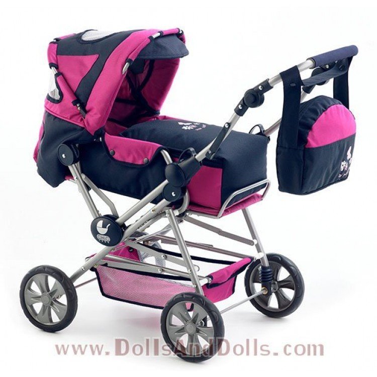 Cochecito Chic Road Star Marino / Rosa 85 cm