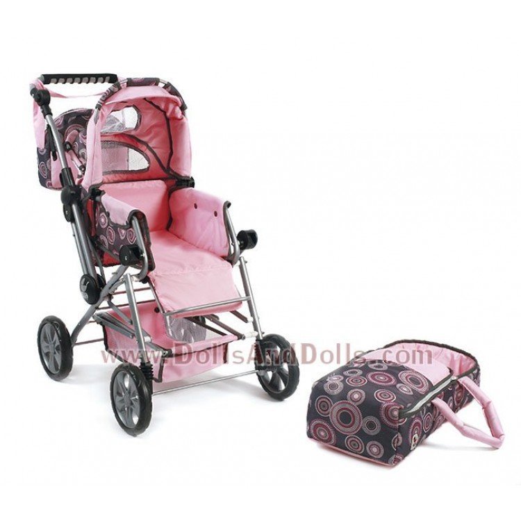 Cochecito Chic Road Star Rosa claro-Perlas 85 cm