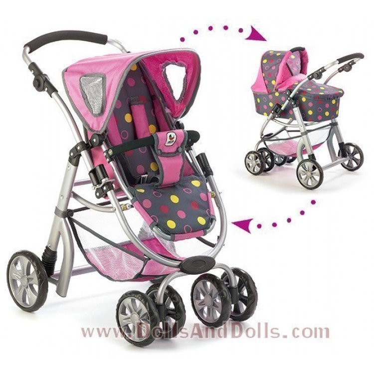 Combi de silla y capazo Chic Joyrider Lunares 74 cm