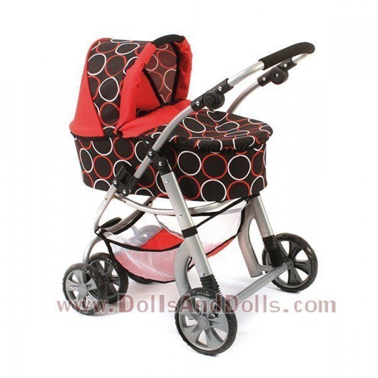 Combi de silla y capazo Chic Joyrider rojo círculos 74 cm