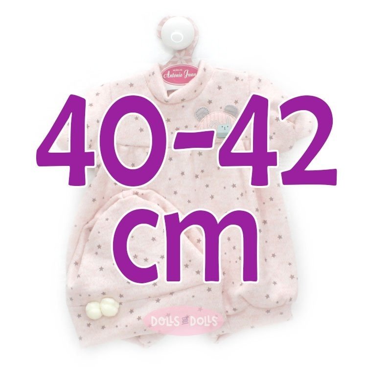 Tenue pour poupée Antonio Juan 40-42 cm - Ensemble rose avec étoiles