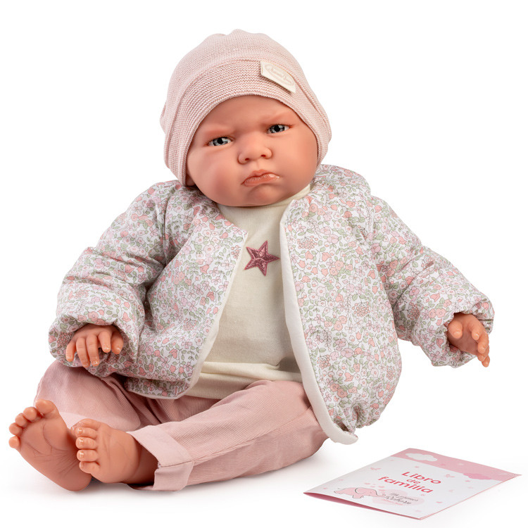 Poupée Antonio Juan 52 cm - "Mi primer Reborn" Berta avec ensemble bomber