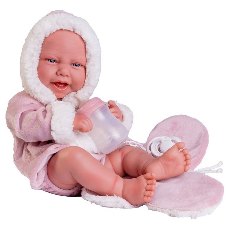 Poupée Antonio Juan 42 cm - Nouveau-né Carla avec une serviette pour bébé