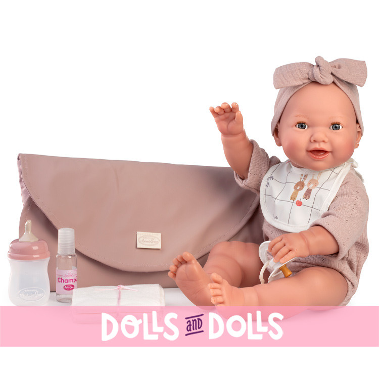 Poupée Antonio Juan 42 cm - Nouveau-né Mia Pee avec table à langer