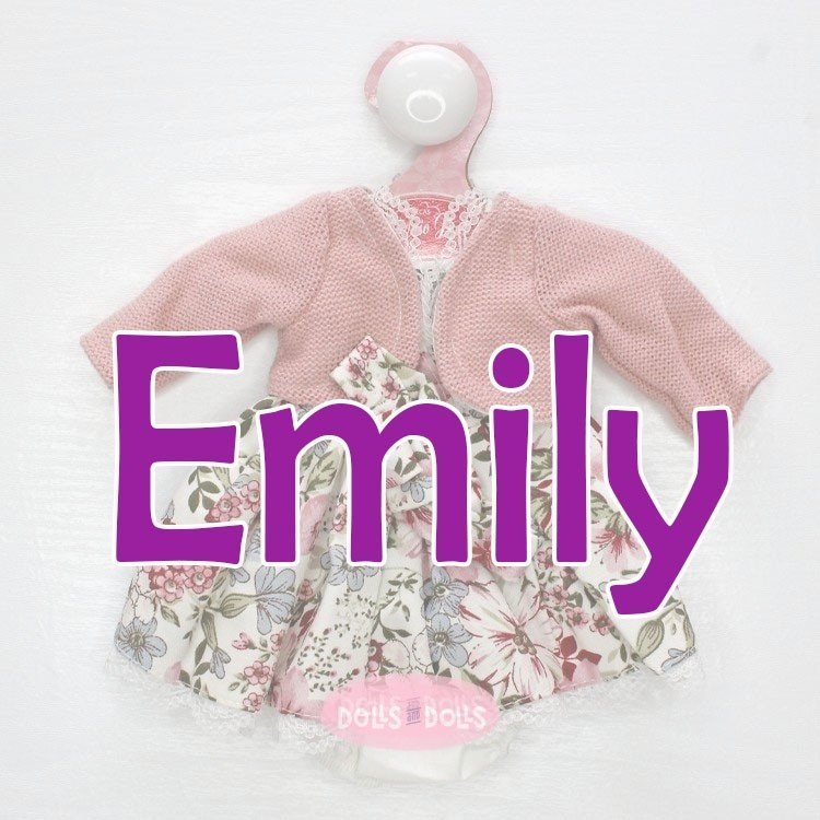 Tenue de poupée Emily de Antonio Juan 33 cm - Robe fleurie avec veste et bandeau