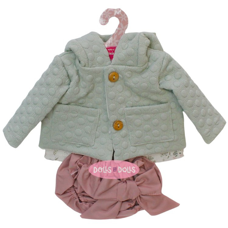 Tenue de poupée Antonio Juan 40-42 cm - Collection Sweet Reborn - Ensemble avec veste verte